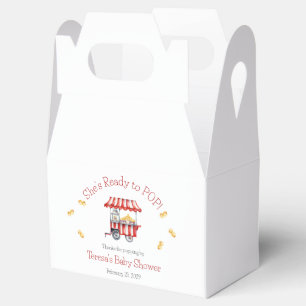 She's Ready to POP!  Popcorn Baby Shower Favour Box