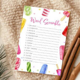 She's Ready to Pop Shower Word Scramble Game