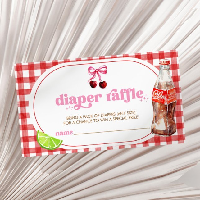 She's Ready To Pop Soda Baby Shower Diaper Raffle Enclosure Card (Creator Uploaded)