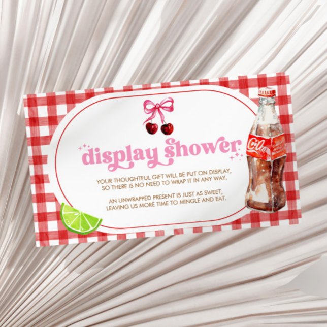 She's Ready To Pop Soda Baby Shower Display Shower Enclosure Card (Creator Uploaded)