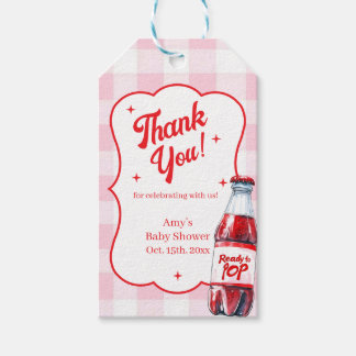 She's Ready to Pop Soda Baby Shower Gift Tags