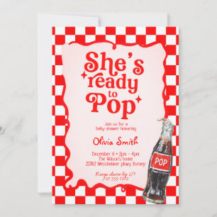 She's Ready to Pop Soda Baby Shower party Invitation