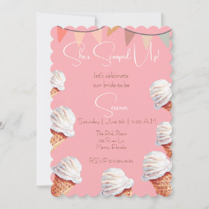 She's Scooped Up Bridal Shower Invitation