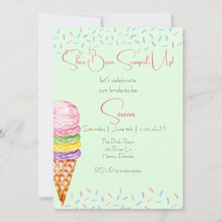She's Scooped Up Bridal Shower Invitation