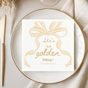 She's So Golden Girl 10th Birthday Party Napkin