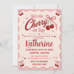 She's the Cherry on Top Bridal Shower Invitation