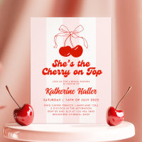 She's the Cherry on Top Bridal Shower Invitation