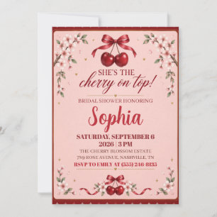 She's the Cherry on Top Bridal Shower Invitation