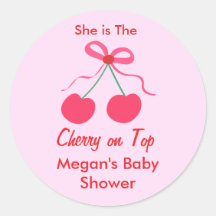 She's The Cherry on Top Coquette Girl Baby Shower 