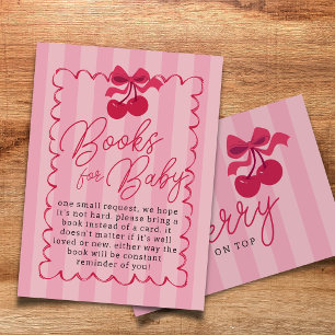 She's the Cherry on Top Pink Books for Baby Enclosure Card