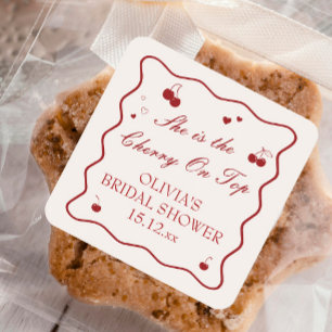 She's the Cherry On Top Square Sticker