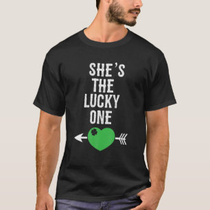 Shes The Lucky Onen Romantic St Patricks Design T-Shirt