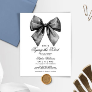 She's Tying The Knot Black Bow Bridal Shower