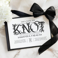 She's Tying The Knot Black Bow Bridal Shower