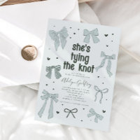 She's Tying The Knot Blue Bow Bridal Shower