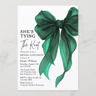 She's Tying The Knot Bow Bridal Luncheon Invitation