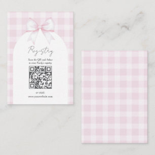 She's Tying The Knot Bow Bridal Shower Registry Enclosure Card