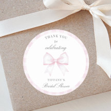 She's Tying The Knot Bow Bridal Shower Thank You