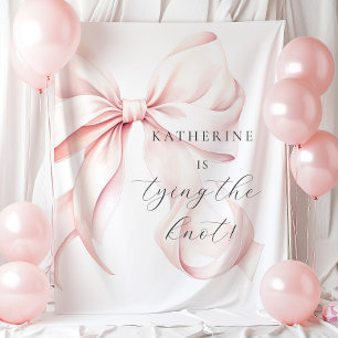 She's tying the Knot Bridal Shower Backdrop Tapestry