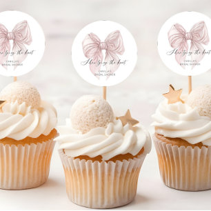 She's tying the knot Bridal Shower  Classic Round Sticker