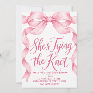 She's Tying the Knot Bridal Shower Invitation
