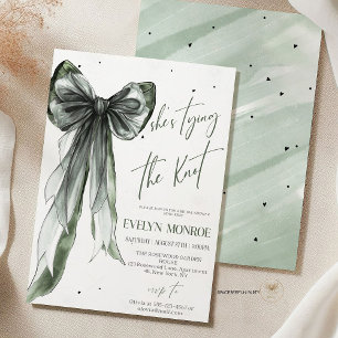 She's tying the knot Bridal shower  Invitation