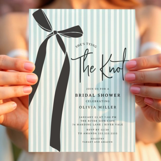 She's Tying The Knot Bridal Shower Invitation (Creator Uploaded)