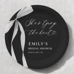 She's Tying the Knot Bridal Shower Paper Plate