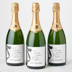 She's Tying the Knot Bridal Shower Party Favour Sparkling Wine Label