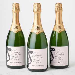 She's Tying the Knot Bridal Shower Party Favour Sparkling Wine Label