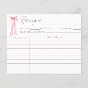 She's tying The Knot Bridal Shower Recipe Cards