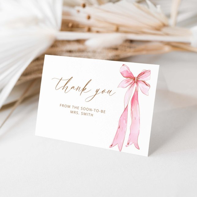 She's Tying The Knot Bridal Shower Thank You  Card (Creator Uploaded)