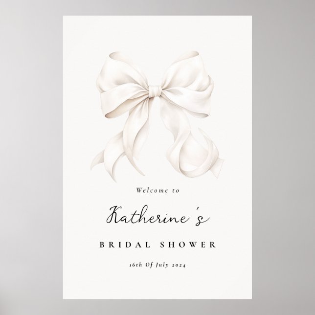 She's Tying the Knot Bridal Shower Welcome Poster (Front)