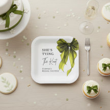 She's Tying The Knot Chartreuse Bow Bridal Shower