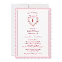 She's Tying the Knot Cherry Bridal Shower Monogram