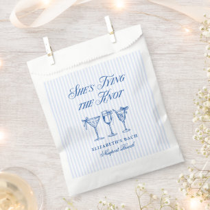 She's Tying The Knot Coastal Elegant Hand Drawn Favour Bags
