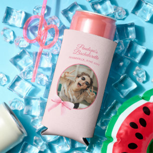 She's Tying the Knot Coquette Bachelorette Party  Seltzer Can Cooler