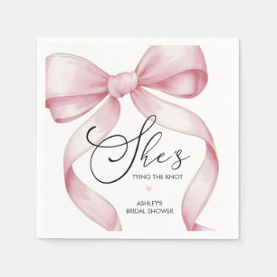 She's Tying The Knot Coquette Bridal Shower Person Napkin
