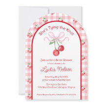 She's Tying the Knot Coquette Cherry Bridal 