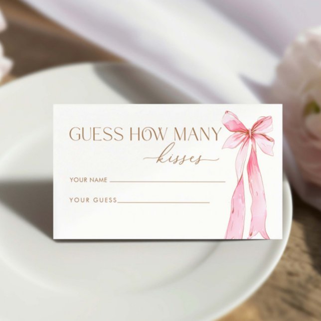 She's Tying The Knot Guess How Many Kisses Enclosure Card (Creator Uploaded)