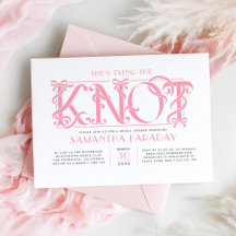 She's Tying The Knot Pink Bow Bridal Shower