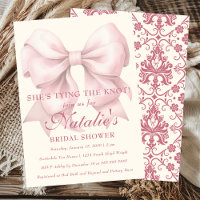 She's Tying The Knot Pink Bow Bridal Shower
