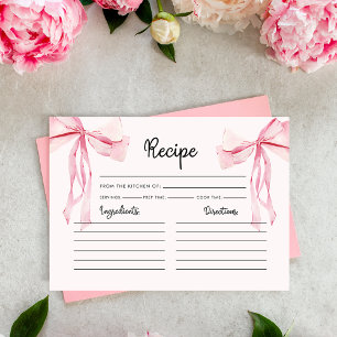 She's Tying The Knot Recipe Bridal Shower Enclosure Card