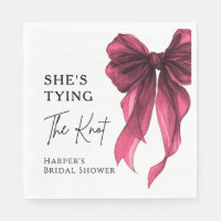 She's Tying The Knot Red Bow Bridal Shower