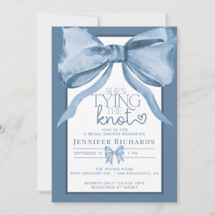 Shes Tying The Knot   Ribbon Bridal Shower Invitation