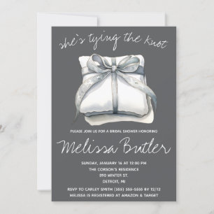She's Tying the Knot! Ring Box Bridal Shower Invitation