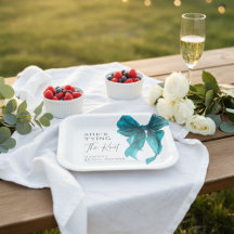 She's Tying The Knot Turquoise Bow Bridal Shower