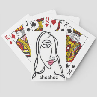 sheshez-picasso-like art playing cards