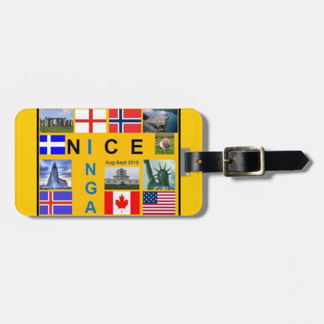 Shetland Flag Luggage Tag (Front Horizontal)
