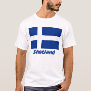 Shetland Flag with Name T-Shirt